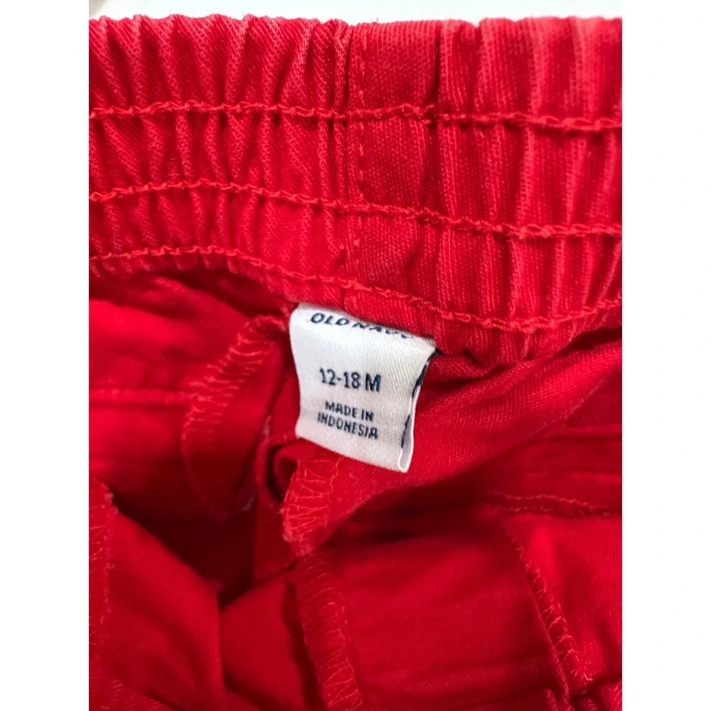 Ralph Lauren Old Navy Baby Boys Outfit Set Red Gingham Check Shirt Pants 12M‎